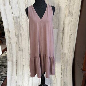 a new day Women's Size Medium Taupe Sleeveless Knit Dress Fit and Flare
